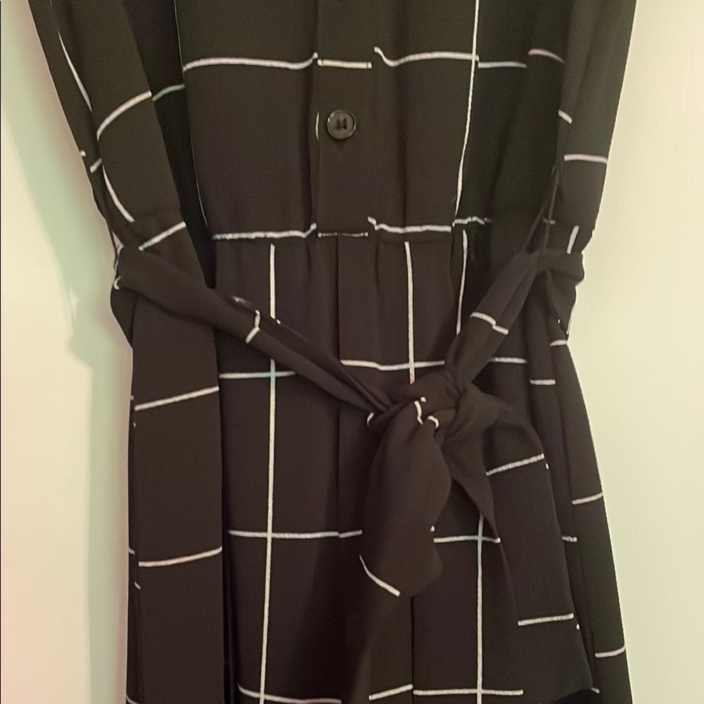 Apt. 9 Black and White Grid Jumpsuit - Picture 2 of 3